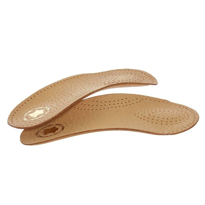фото Стельки для обуви амортизирующие, с жёстким супинатором, 43-44 р-р, пара, цвет светло-коричневый braus