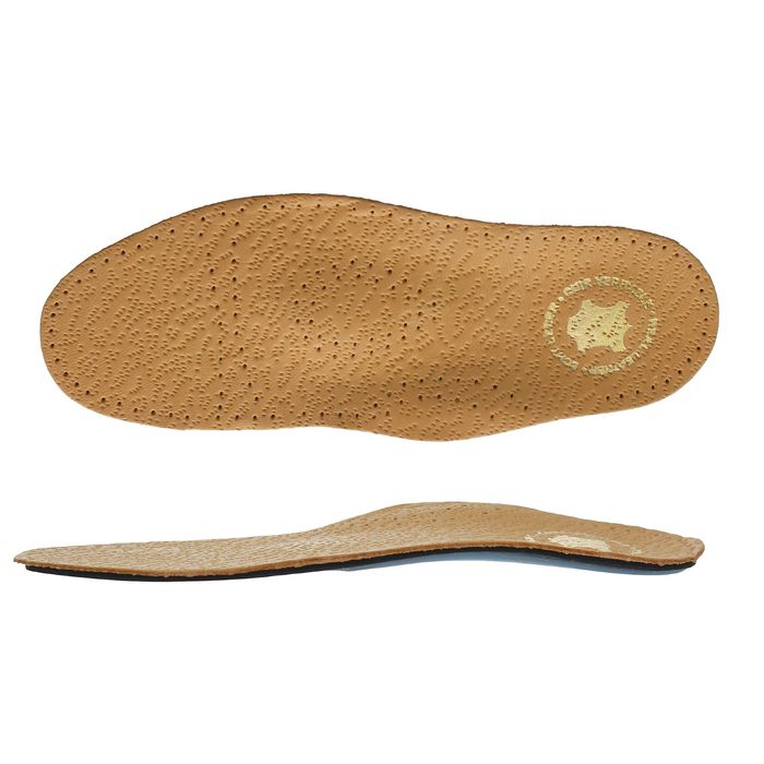 Стельки для обуви амортизирующие, с жёстким супинатором, 27-28р-р, пара, цвет светло-коричневый