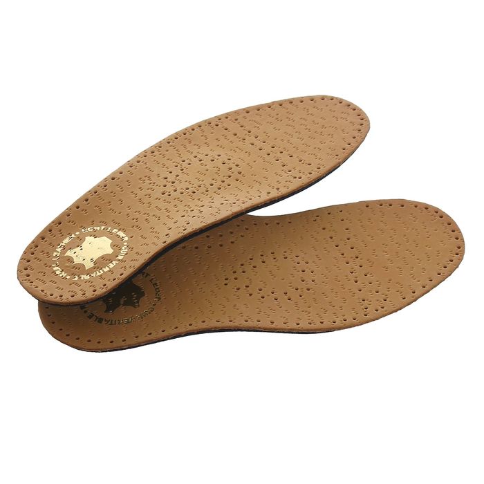 Стельки для обуви амортизирующие, с жёстким супинатором, 25-26 р-р, пара, цвет светло-коричневый