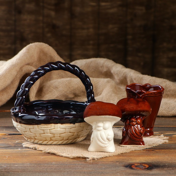 Набор для специй "Корзинка" 4 предмета, 0,5/ 0,2/0,1 л