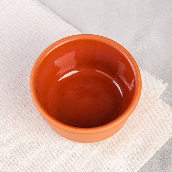 

Солонка глазурованная, гладкая, красная глина, 0.1 л
