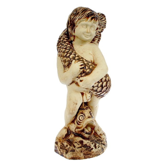 Садовая фигура "Писающий мальчик с рыбой"