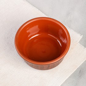 Солонка "Дымлёная", гладкая, глазурованная, красная глина, 0.1 л от Сима-ленд