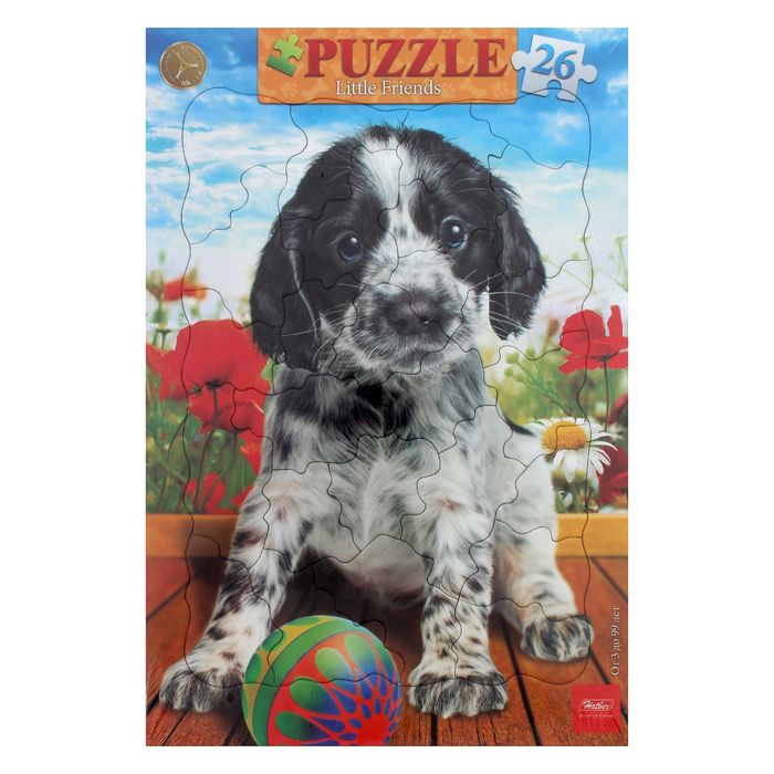 Пазлы в рамке "Щенок", 26 элементов