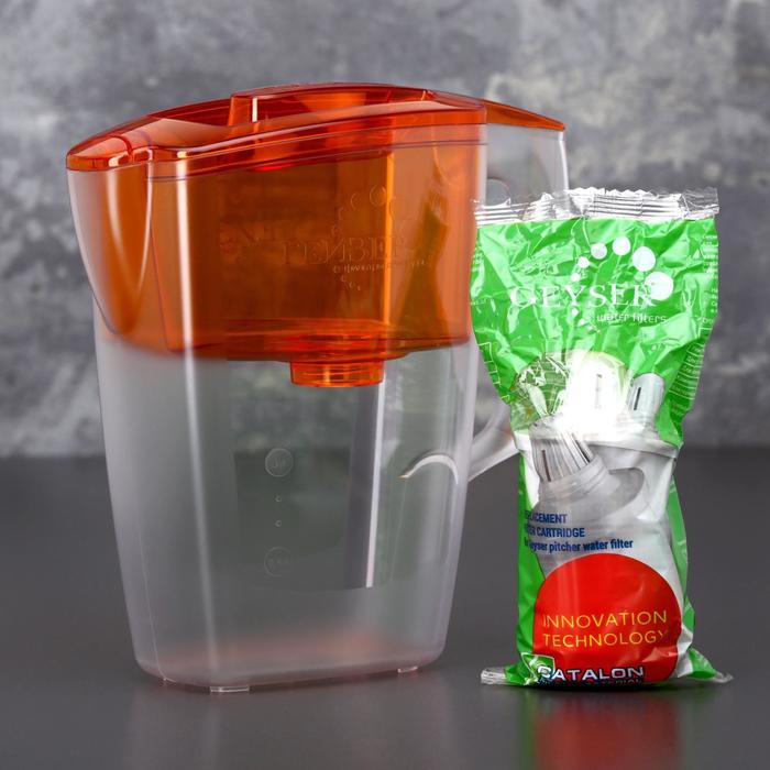 Фильтр-кувшин 2,5 л "Гейзер. Альфа", цвет оранжевый