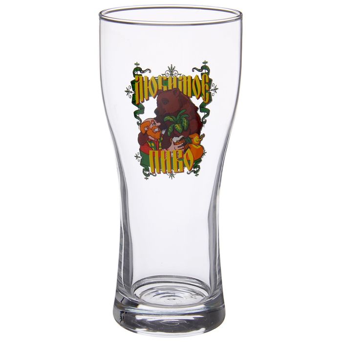 Бокал для пива 500 мл "Паб. Любимое пиво", рисунок МИКС