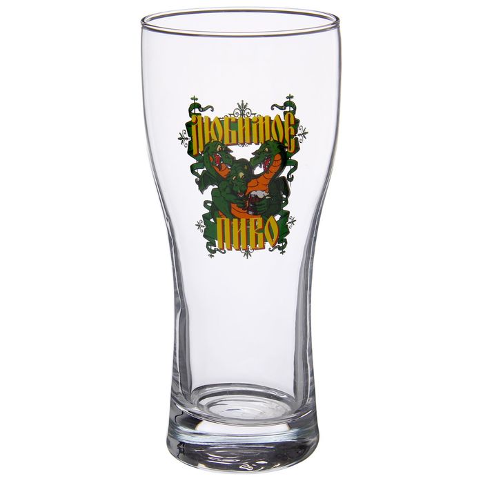 Бокал для пива 500 мл "Паб. Любимое пиво", рисунок МИКС