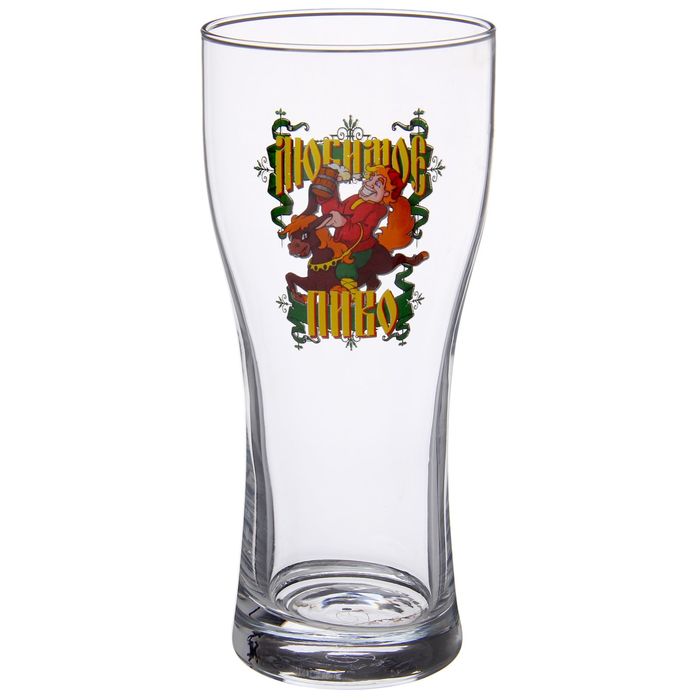 Бокал для пива 500 мл "Паб. Любимое пиво", рисунок МИКС