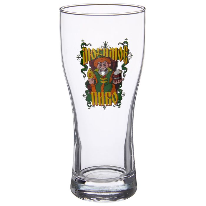 Бокал для пива 500 мл "Паб. Любимое пиво", рисунок МИКС