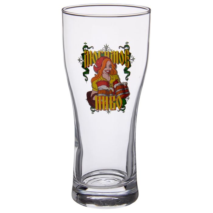 Бокал для пива 500 мл "Паб. Любимое пиво", рисунок МИКС