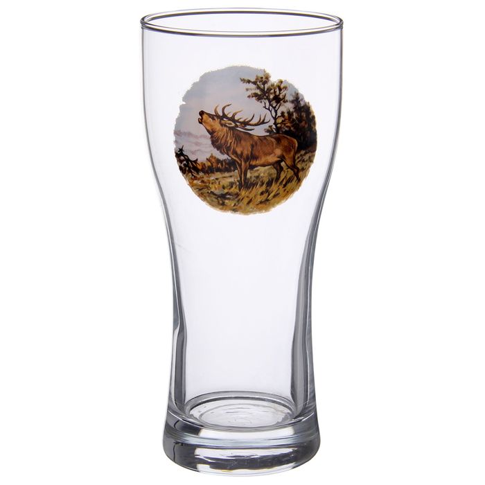 Бокал для пива 500 мл "Паб. Охота и рыбалка", рисунок МИКС
