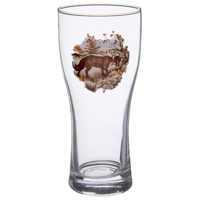 Бокал для пива 500 мл "Паб. Охота и рыбалка", рисунок МИКС