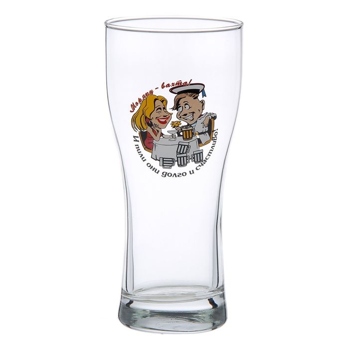 Бокал для пива 500 мл "Приколы", рисунок МИКС