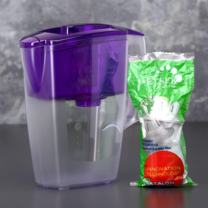 Фильтр-кувшин 2,5 л "Гейзер. Альфа", цвет сиренеый