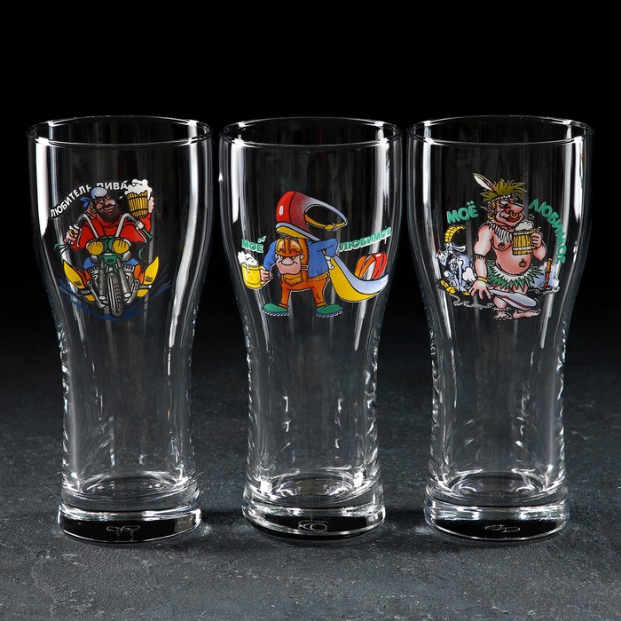 Бокал для пива 500 мл "Паб. По пивку", рисунок МИКС