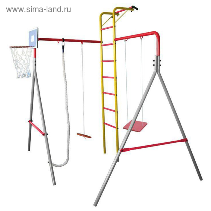 Детский спортивный комплекс «Весёлые старты-1», серый/ красный/ жёлтый