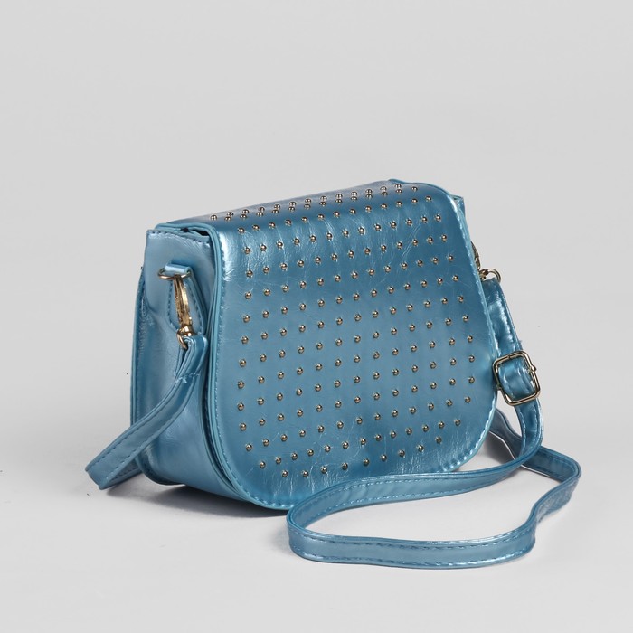 Сумка женская на клапане "Марианна", 1 отдел, длинный ремень, цвет бирюзовый