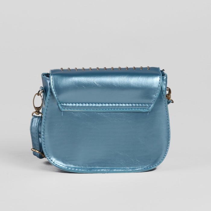 Сумка женская на клапане "Марианна", 1 отдел, длинный ремень, цвет бирюзовый