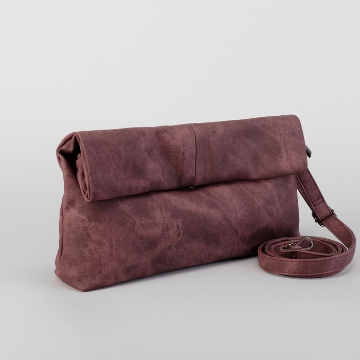 Сумка женская на магните "Джесси", 1 отдел, с ручкой, длинный ремень, цвет баклажановый