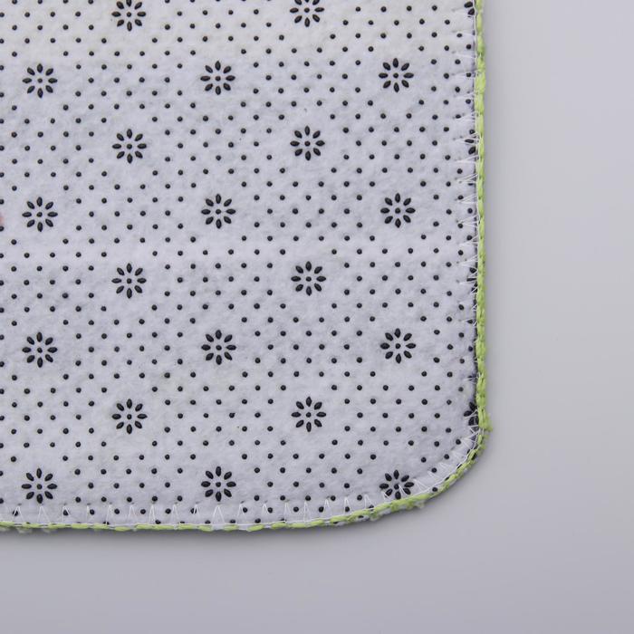 Набор ковриков для ванной и туалета "Полоски" 2 шт, цвет зеленый