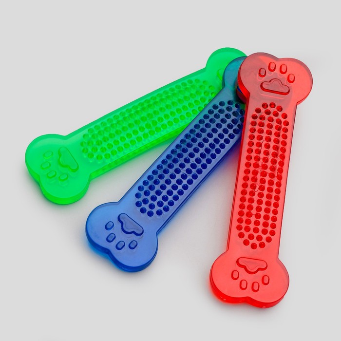 Игрушка резиновая жевательная "Собачий деликатес", 15 см, микс цветов