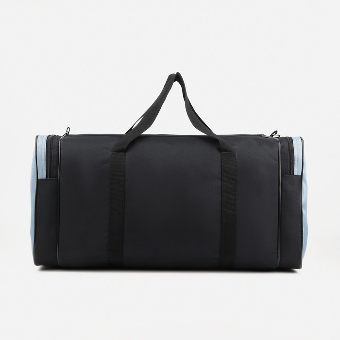 Сумка спортивная на молнии, 1 отдел, 3 наружных кармана, цвет чёрный/серый