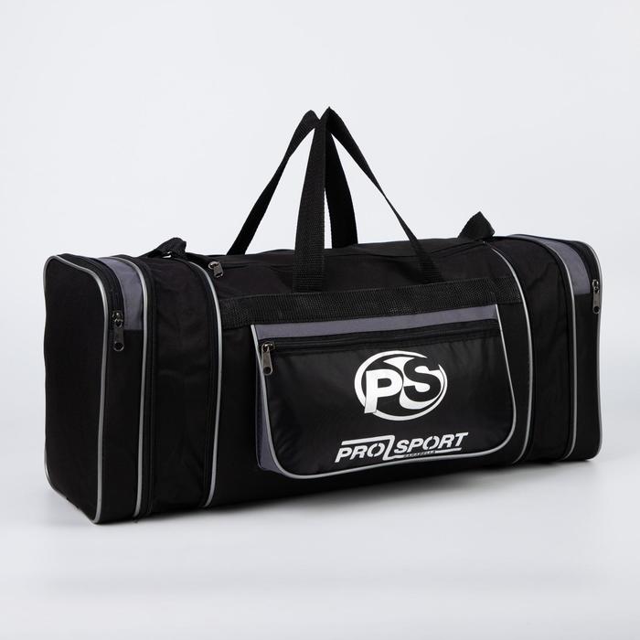 Сумка спортивная на молнии, 1 отдел, 3 наружных кармана, чёрный/зелёный