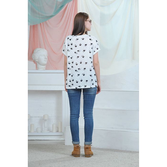 Блуза 4667 С+, цвет белый,, размер 52рост 164 см