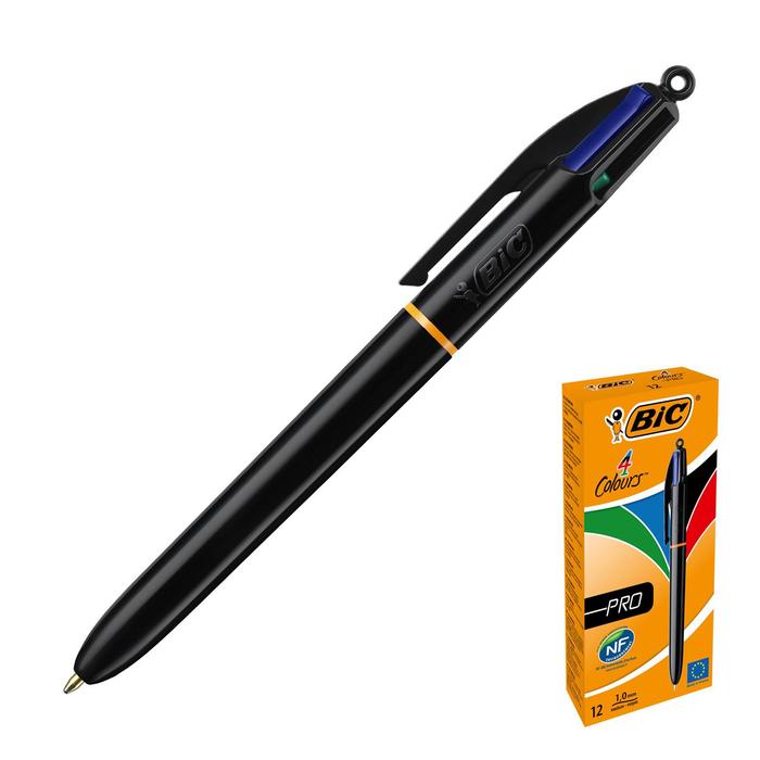 Ручка автоматическая 4 в 1 BIC 4 Сolours PRO (черные,синие,красные,зеленые чернила) узел 1.0мм