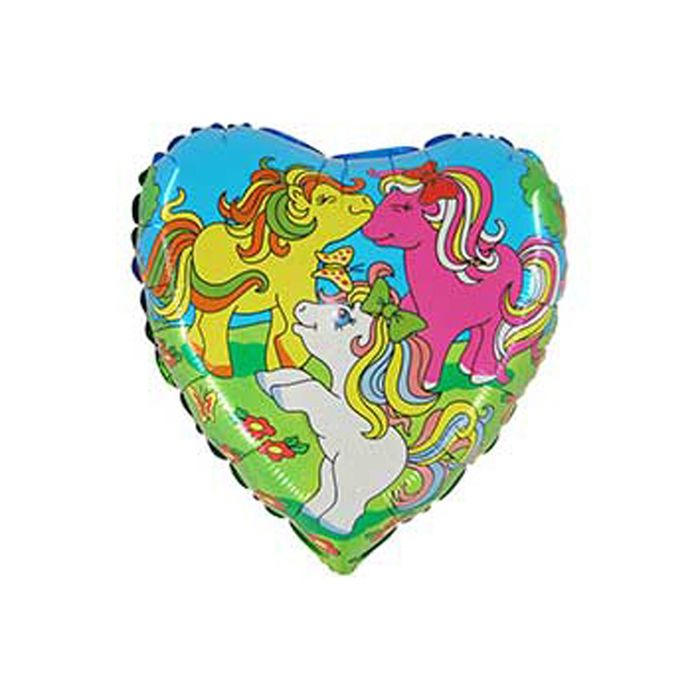 Шар фольгированный 18" "Пони весёлые", сердце