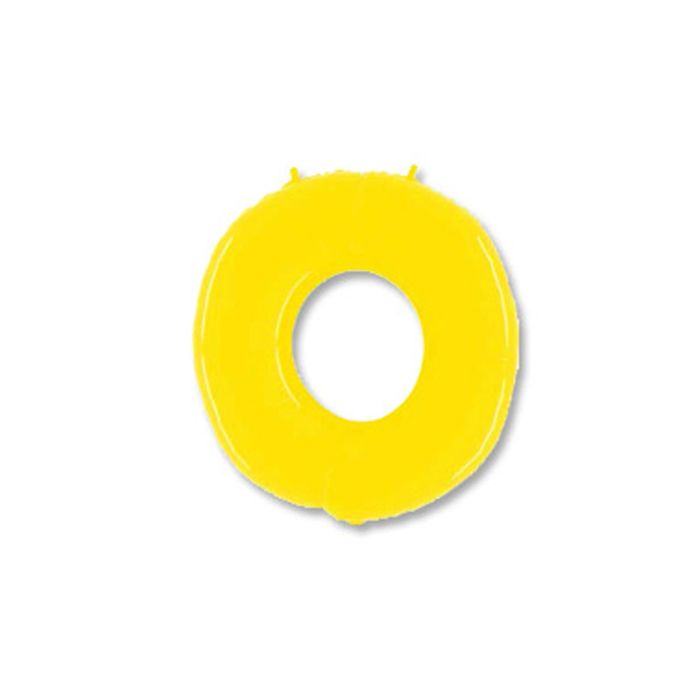 Шар полимерный 40" "Цифра 0", цвет ярко-жёлтый