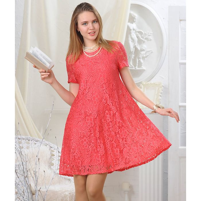 Платье женское, рост 164 см, размер 48, цвет розовый (арт. 4595)