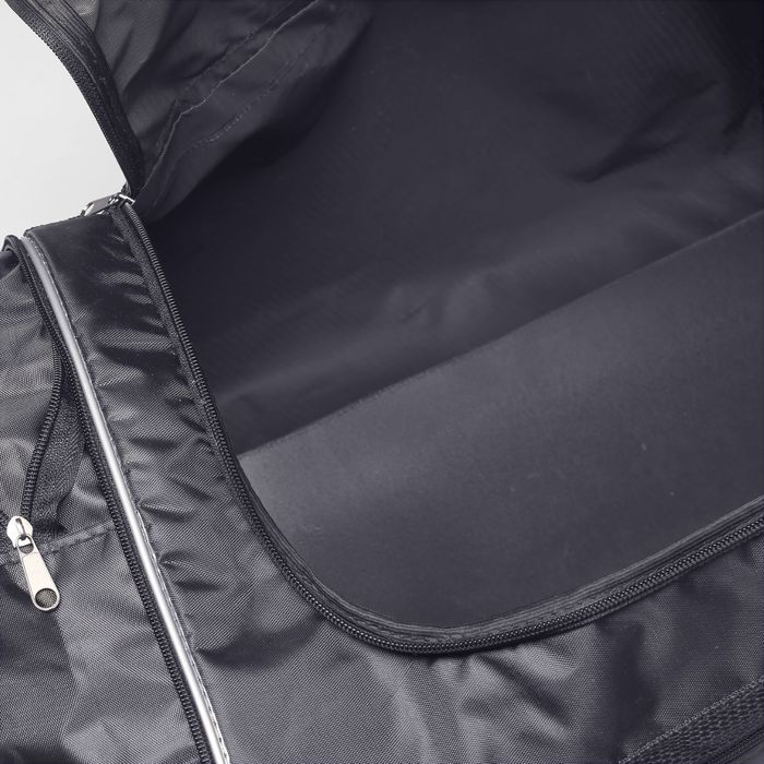 Сумка спортивная на молнии, 1 отдел, 3 наружных кармана, цвет чёрный