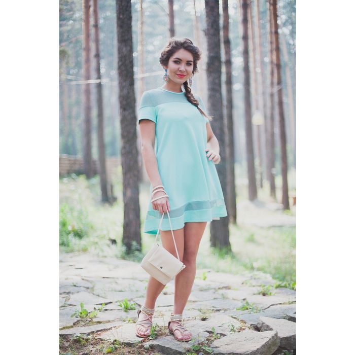 Платье женское, рост 164 см, размер 46, цвет светло-зелёный (арт. 4698)