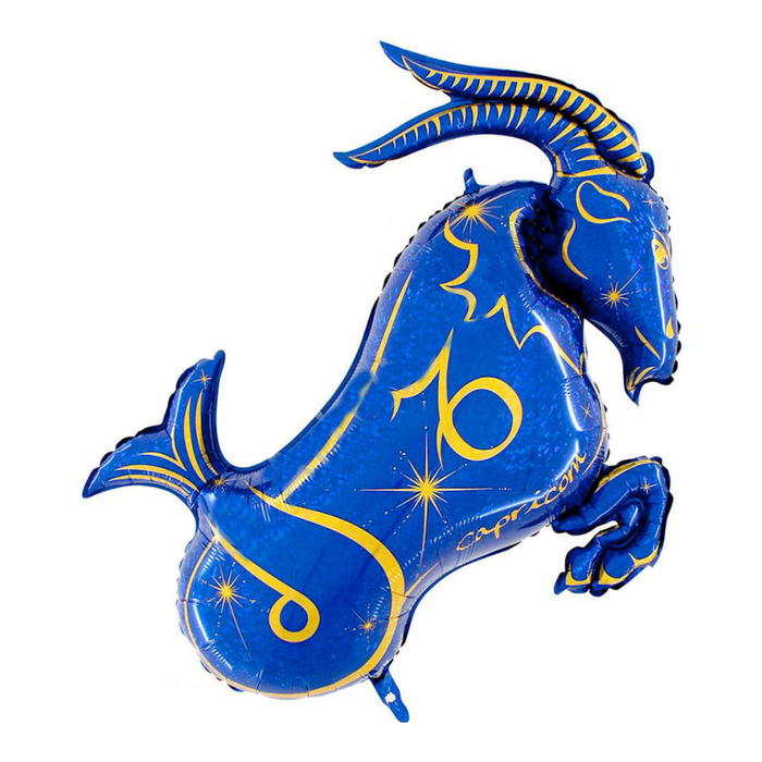 Шар фольгированный 42" "Знак зодиака Козерог", цвет синий