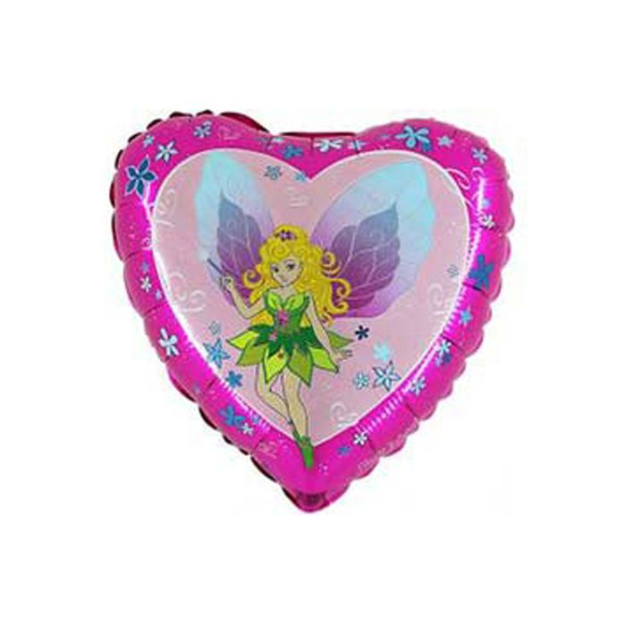 Шар фольгированный 18" "Фея крылатая", сердце