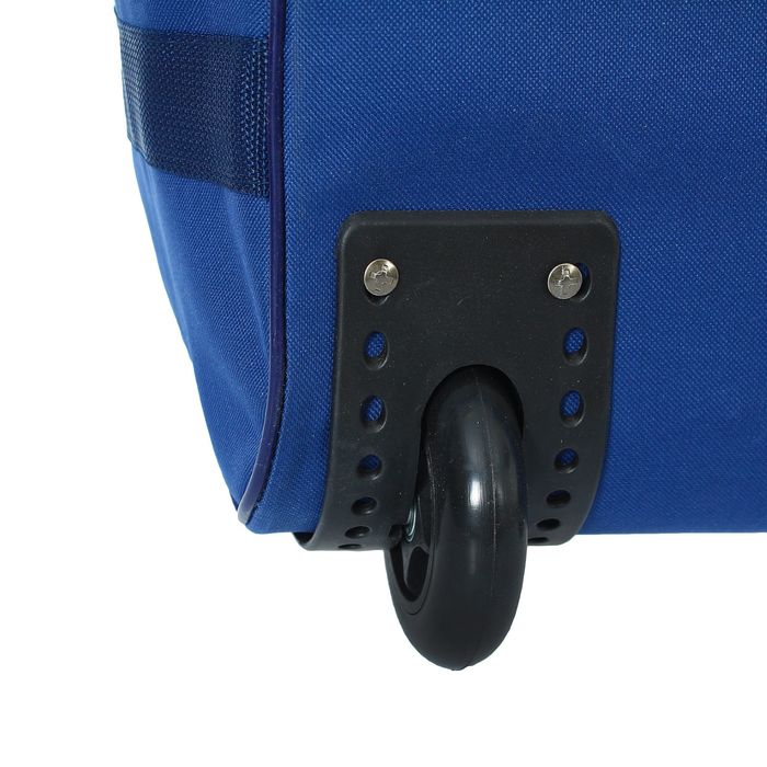 Сумка дорожная на колесах, 1 отдел, 1 наружный карман, цвет синий