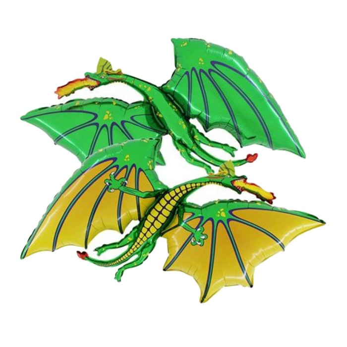 Шар фольгированный 40" "Дракон зелёный"