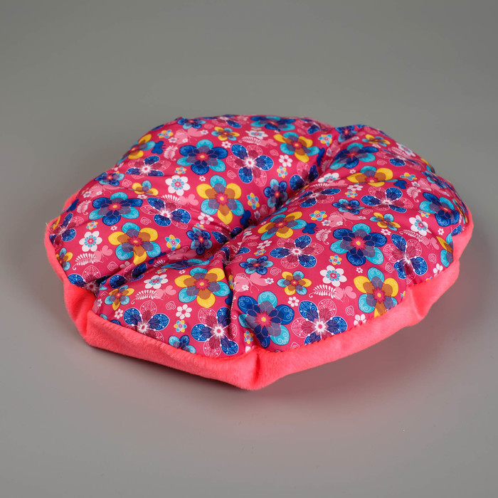 Лежанка двусторонняя круглая меховая, 41 х 11 см