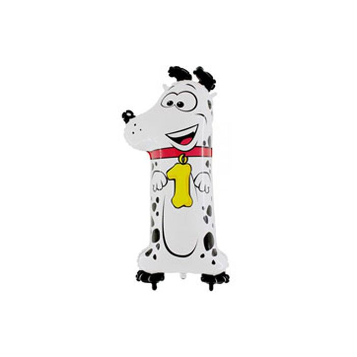 Шар полимерный 40" "Далматин", цифра 1