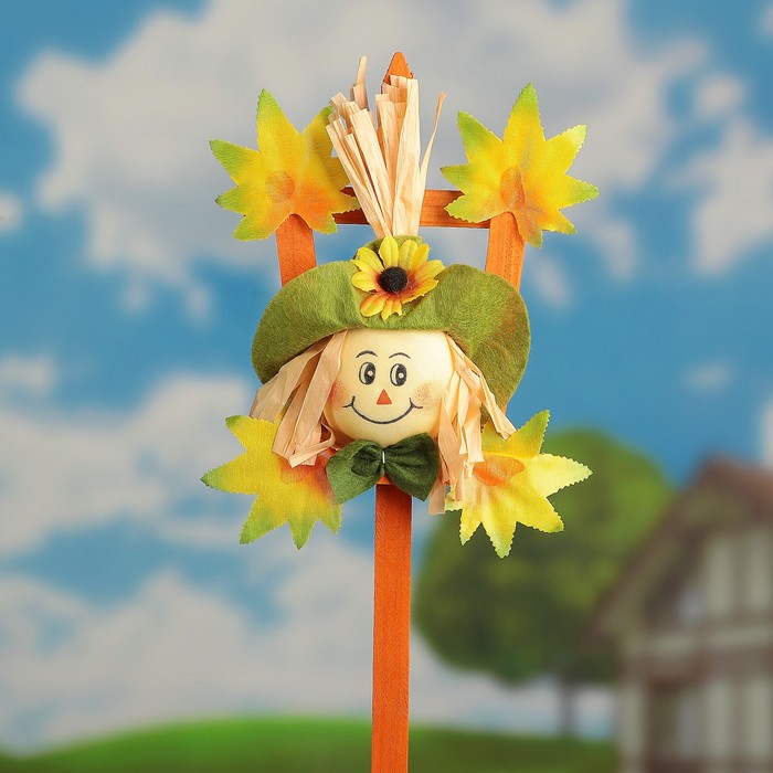 Декоративный штекер "Чучело на изгороди" микс