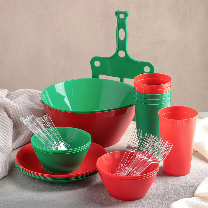 Набор для пикника на 6 персон (контейнер 10 л), 34 предмета