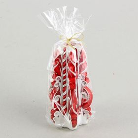 

Свеча резная "Карнелия" 15-17 см, цвет бело-красный