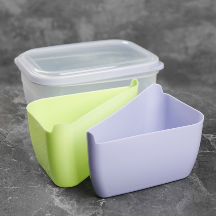 Контейнер пищевой 1,8 л "Менажница", цвет МИКС