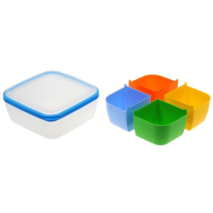 Контейнер пищевой 2,2 л "Менажница", цвет МИКС
