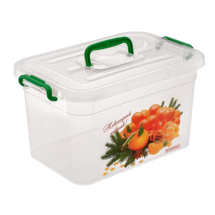 Контейнер пищевой 10 л "Все на пикник", цвет МИКС