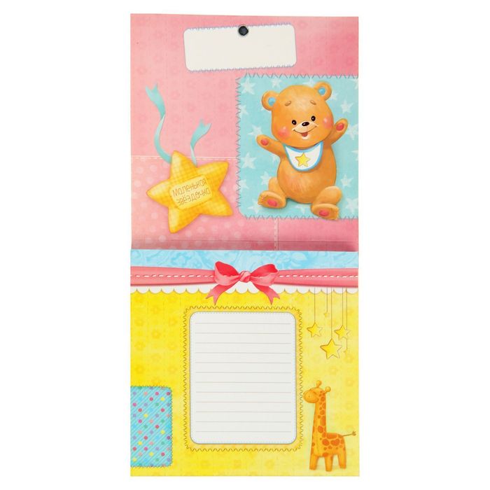 Книга малыша для записей и вклейки фото "Наше солнышко", 15 листов, 15 х 15 см