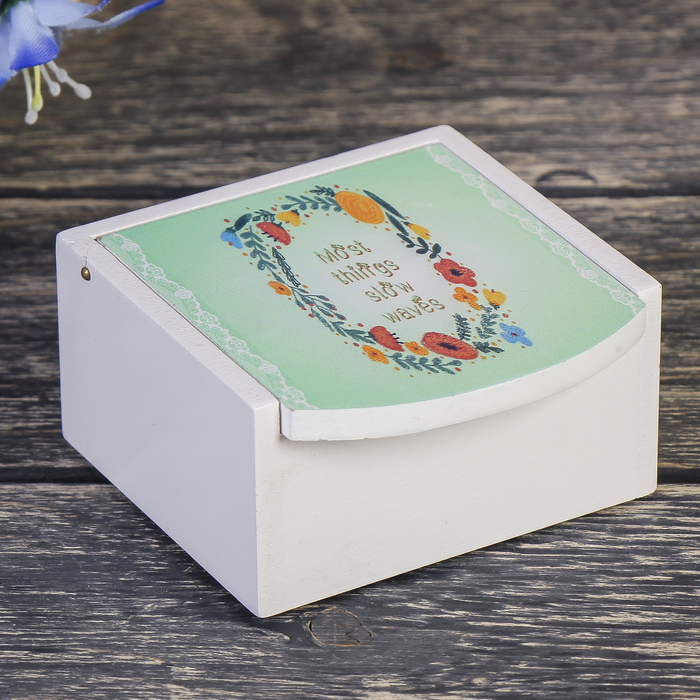Шкатулка "Бирюзовое настроение" 8х8х4 см