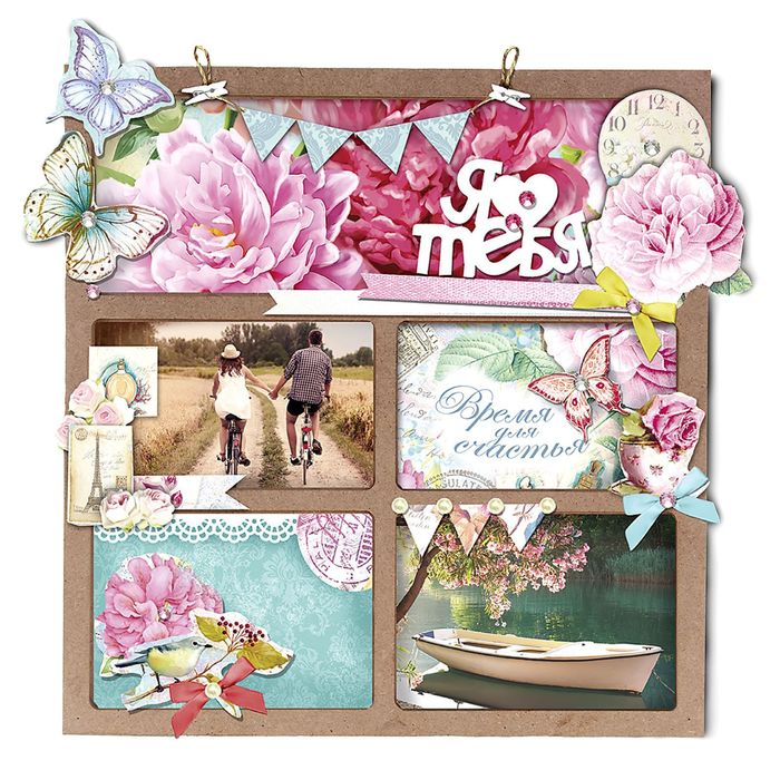 Набор по декорированию панно "Цветочная симфония", 29,5 х 29,5 см