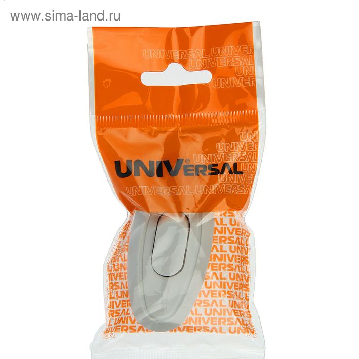 Выключатель на шнур UNIVersal А106, 6 А, 250 В, еврослот, белый